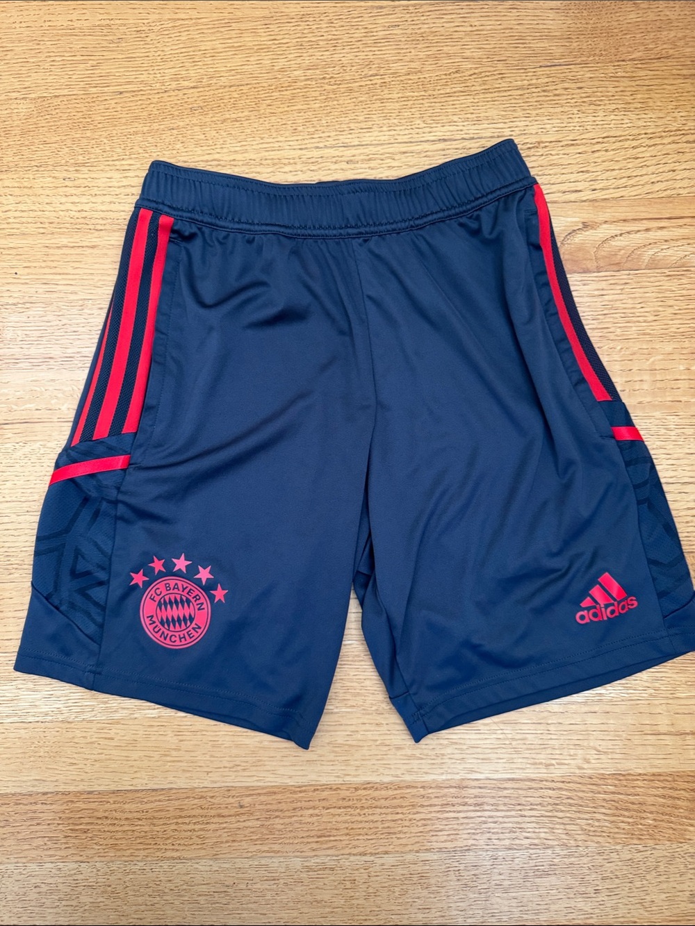 adidas Black and Red FC Bayern Training Shorts